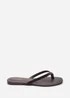 Where's That From Arrow Dark Brown Flip Flop Sandal With Contrast Stitch Detail - 7 Image 2