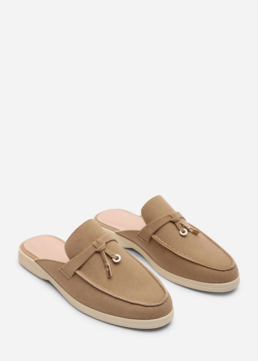 Where's That From Twilight Flat Slip On Loafer With Tassel Detail In Khaki - 8 Image 4