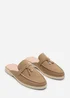 Where's That From Twilight Flat Slip On Loafer With Tassel Detail In Khaki - 8 Image 4