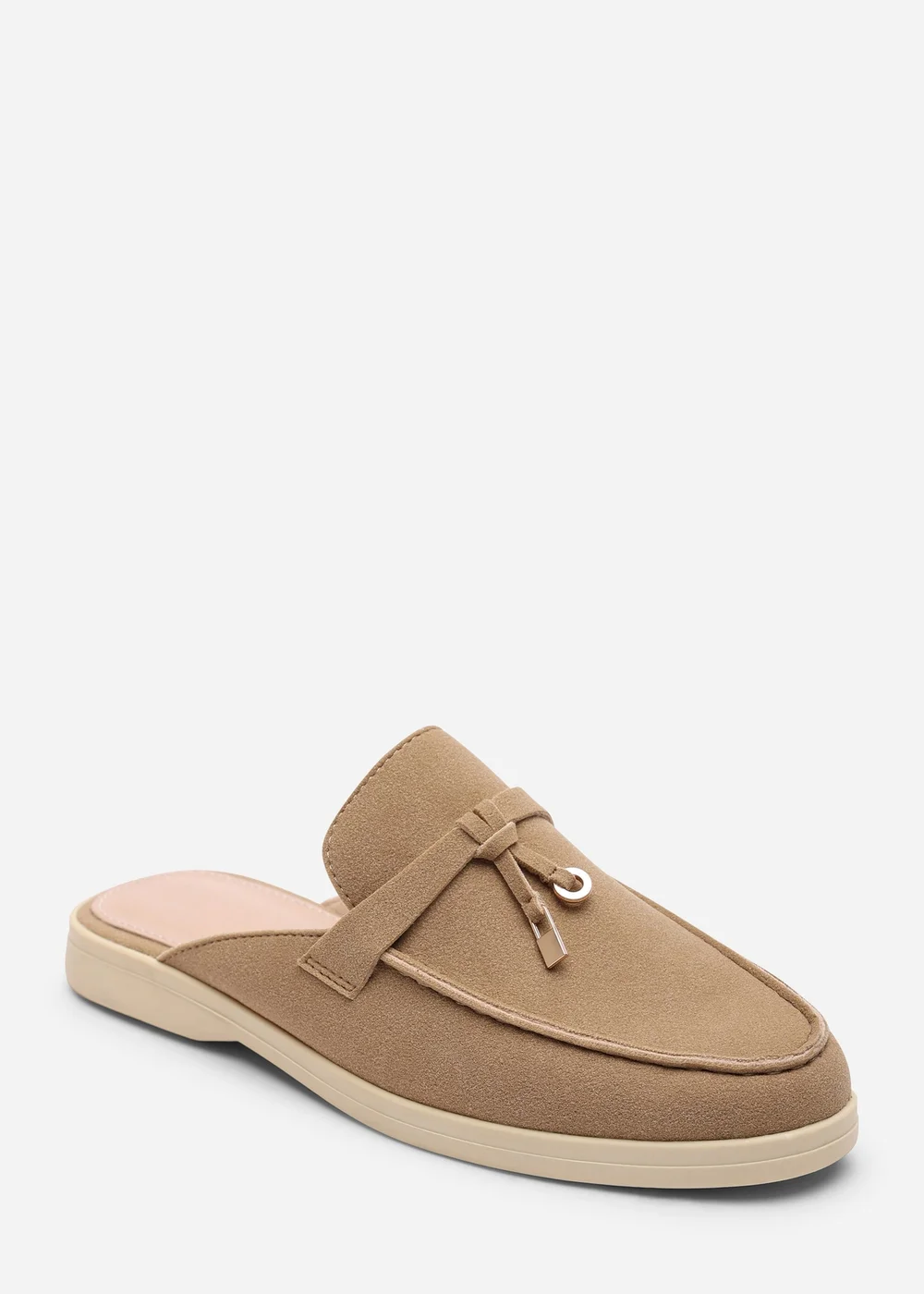 Where's That From Twilight Flat Slip On Loafer With Tassel Detail In Khaki - 8 Image 3