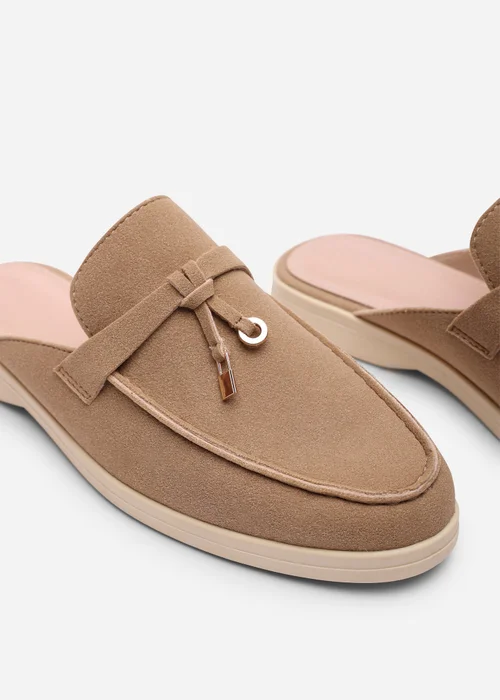 Where's That From Twilight Flat Slip On Loafer With Tassel Detail In Khaki - 8 Image 5