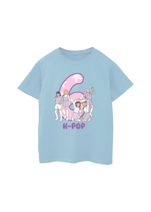 Ada & Ted K-Pop Birthday 6 Girls Baby Blue Graphic T-Shirt (5-8 Years) - 5-6 Yrs Image 1
