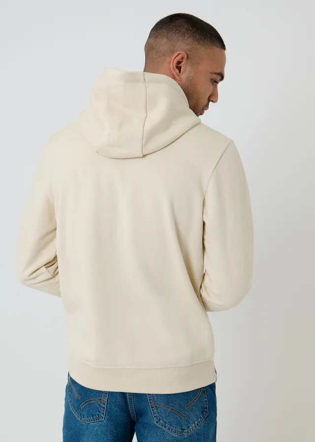 Threadbare Beige Cotton Blend Pullover Hoody