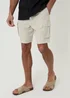 Threadbare Stone Linen Blend Cargo Shorts - L Image 1