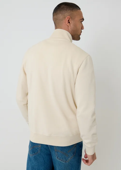Threadbare Beige Quarter Zip Sweatshirt - 2XL Image 2
