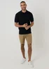 Threadbare Black Basket Stitch Short Sleeve Knitted Polo - S Image 3