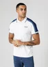 Firetrap White Regular Fit Cotton Jersey Button Polo - S Image 1