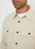 Threadbare Stone Linen Blend Lightweight Shacket - L Image 3