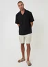 Threadbare Black Relaxed Fit Linen Blend Short Sleeve Shirt - 2XL Image 3