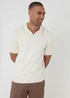 Threadbare Natural Knitted Contrast Tipping Trophy Neck Polo - 2XL Image 1