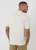 Threadbare Natural Cable Knit Quarter Zip Polo - 2XL Image 2