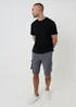 Threadbare Charcoal Elasticated Waist Stretch Cargo Shorts - M Image 3