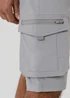 Threadbare White Elasticated Waist Stretch Cargo Shorts - S Image 5