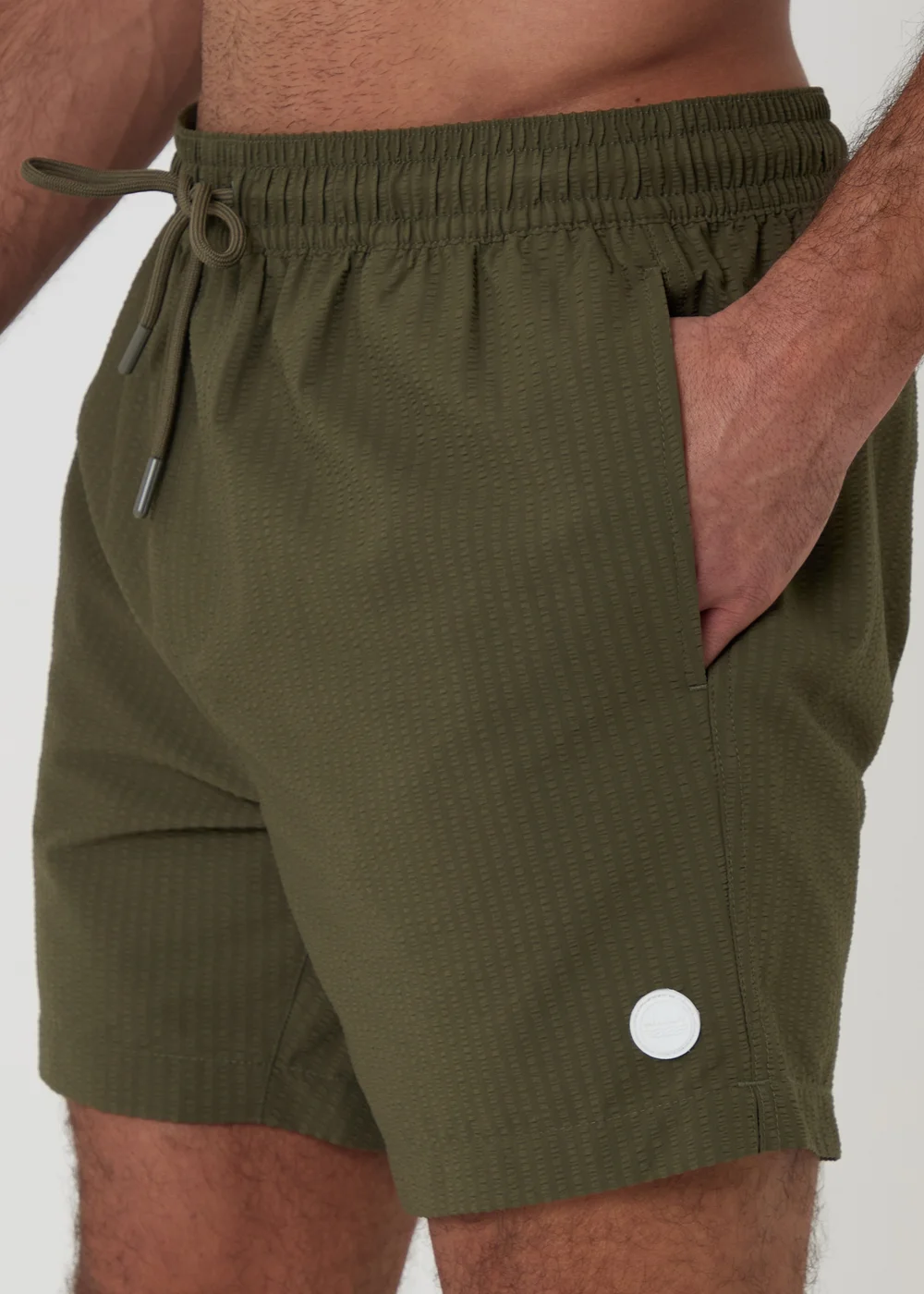 Threadbare Black 2-Pack Stripe Seersucker Swim Shorts - XL Image 5