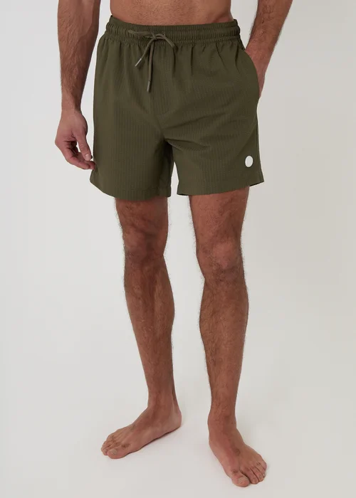 Threadbare Black 2-Pack Stripe Seersucker Swim Shorts - XL Image 2