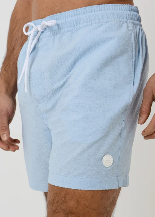 Threadbare Blue 2-Pack Stripe Seersucker Swim Shorts - M Image 5