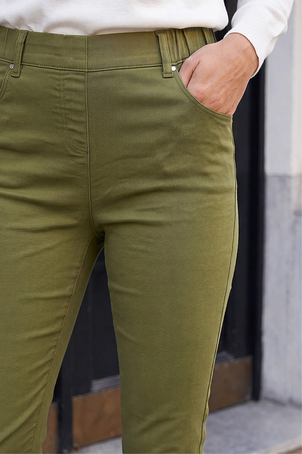 Roman Khaki 31'' Denim Stretch Jegging - 14 Image 4