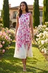 Roman Ivory Floral Pleated Midi Dress - 10 Image 2