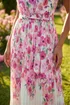 Roman Ivory Floral Pleated Midi Dress - 10 Image 4