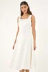 Roman Ivory Square Neck Midi Dress - 18 Image 4