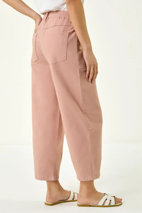 Roman Light Pink Petite Pocket Front Cropped Jeans - 16 Image 3