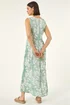 Roman Green Leaf Print Crinkle Midi Dress - 18 Image 3