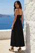 Roman Black Petite Crochet Trim Maxi Dress - 16 Image 3