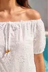 Roman Ivory Floral Embroidered Bardot Top - 10 Image 4