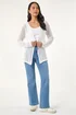 Roman Ivory Petite Pointelle Knit Cardigan - 16 Image 2