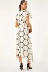 Roman Black Petite Spot Print Twist Front Dress - 14 Image 3