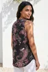 Roman Black Paisley Puff Print Vest Top - 16 Image 2