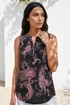 Roman Black Paisley Puff Print Vest Top - 16 Image 3