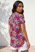 Roman Fuchsia Floral Print Stretch Shirt - 14 Image 3
