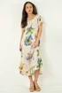 Roman Stone Petite Floral Print Layered Hem Dress - S Image 1