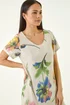 Roman Stone Petite Floral Print Layered Hem Dress - S Image 4