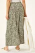 Roman Khaki Leopard Print Midi Skirt - 14 Image 3