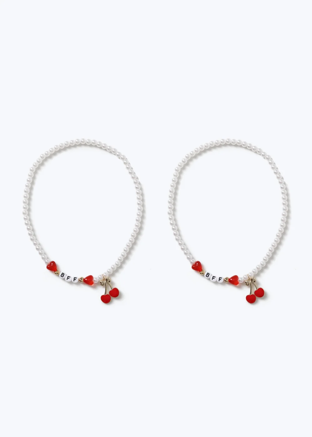 Flitzy 2 Pack Cherry BFF Necklaces - One Size Image 1