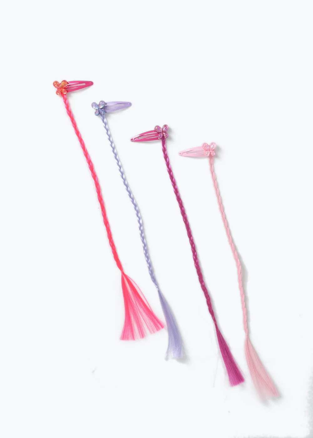 Muse 4 Pack Multi Butterfly Fake Hair Clips - One Size Image 1