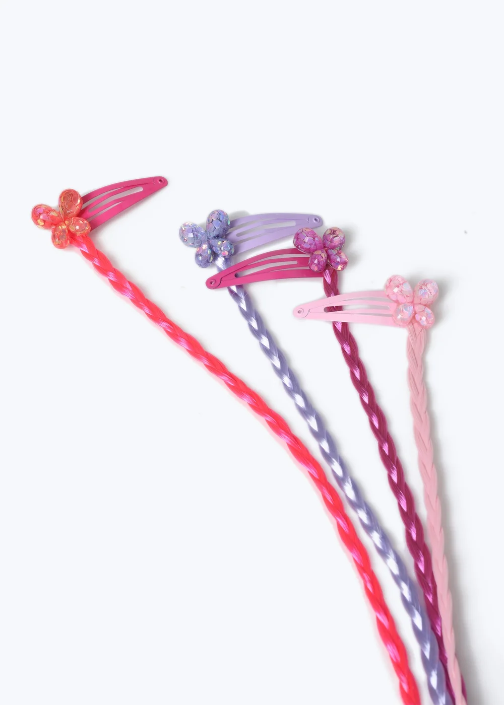 Muse 4 Pack Multi Butterfly Fake Hair Clips - One Size Image 2