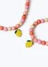 Muse Pink Lemon Beaded Jewellery Set - One Size Image 2