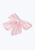 Muse Pink Stripe Bow Clip - One Size Image 2