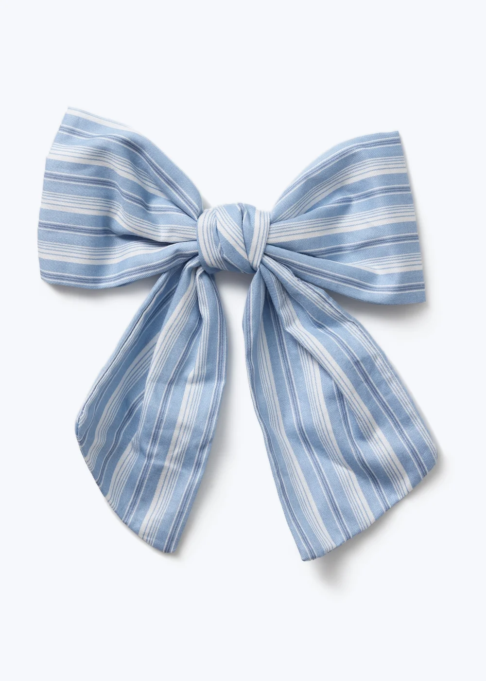 Muse Blue Stripe Bow Clip - One Size Image 1
