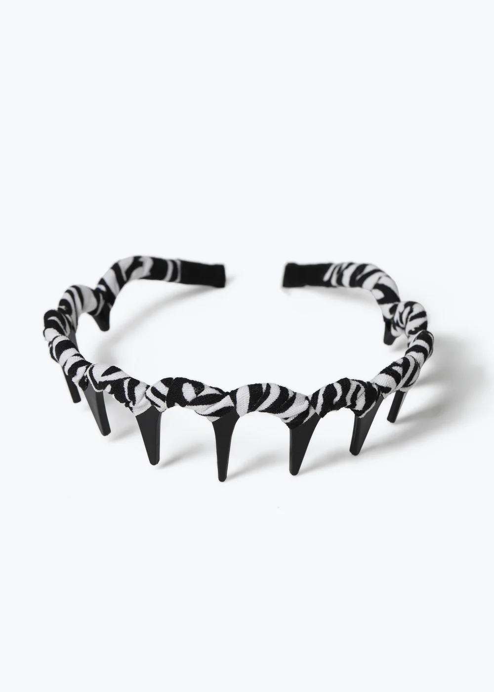 Muse Black & White Wrapped Zig Zag Headband - One Size Image 1