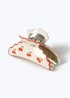 Muse Red Cherry Scalloped Edge Claw Hair Clamp - One Size Image 2