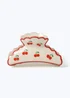 Muse Red Cherry Scalloped Edge Claw Hair Clamp - One Size Image 1