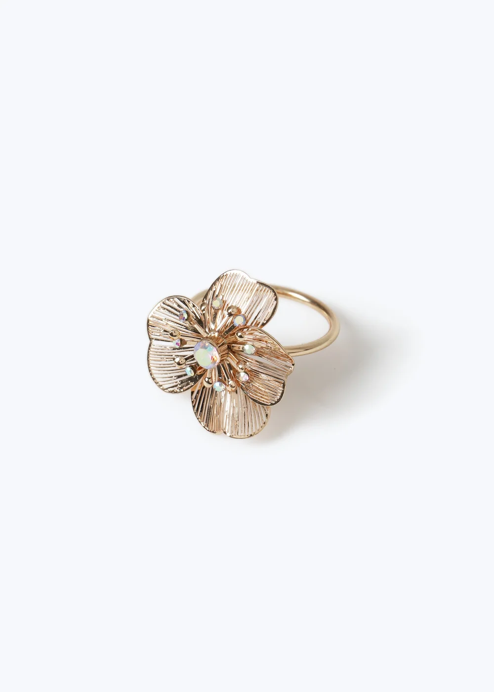 Muse Gold Filigree Flower Ring - 17mm Image 1