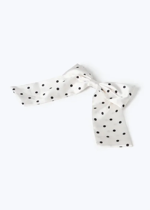 Muse White Polka Dot Bow - One Size Image 2