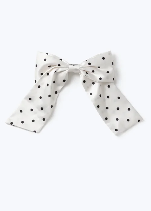 Muse White Polka Dot Bow - One Size Image 1