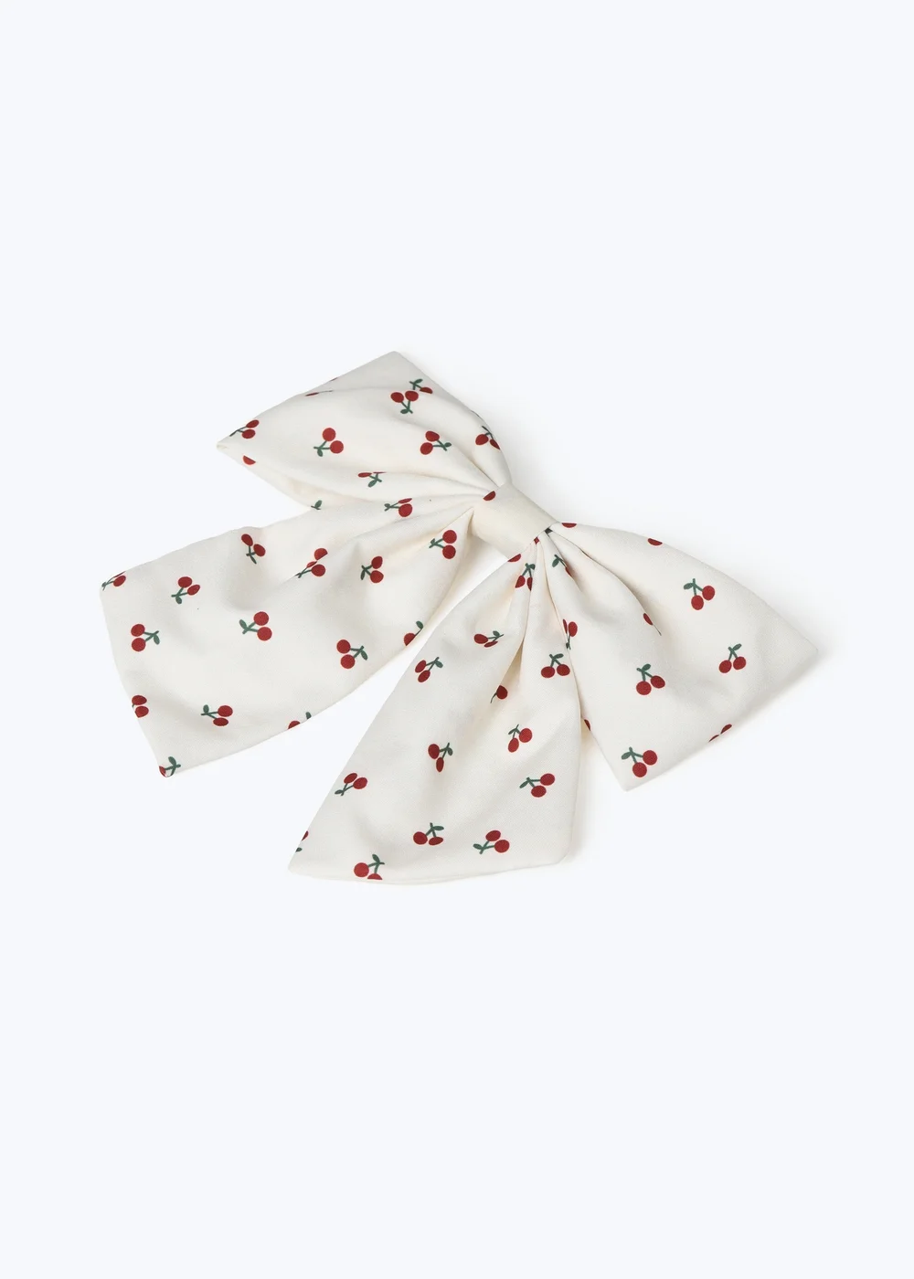 Muse White Cherry Print Hair Bow - One Size Image 1