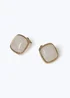 Muse Gold Enamel Mini Stud Earrings - One Size Image 1